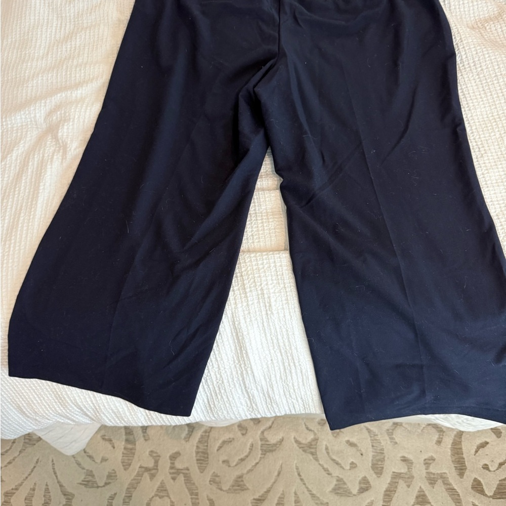 Lane Bryant Classic Navy Blue Wide-Leg Pants